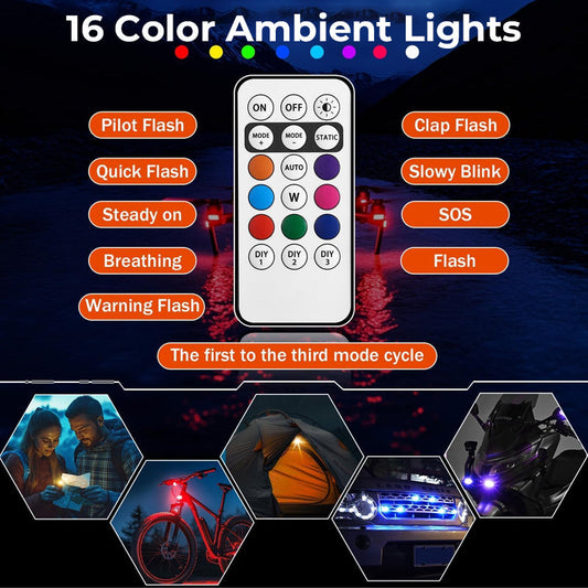 🚗 Car Ambient Light with Velcro Mount