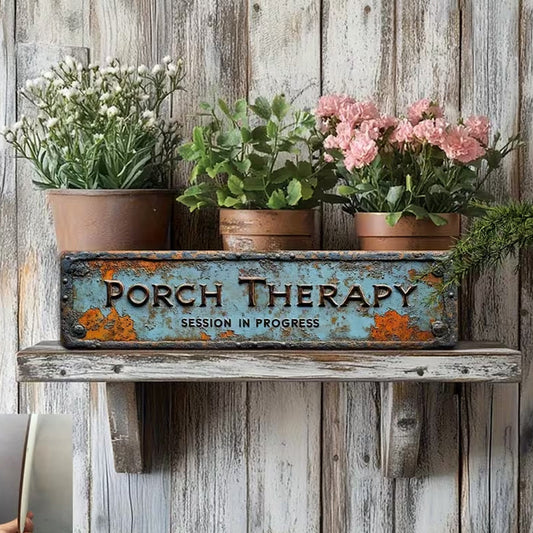 Porch Therapy Vintage Farmhouse Wall Sign